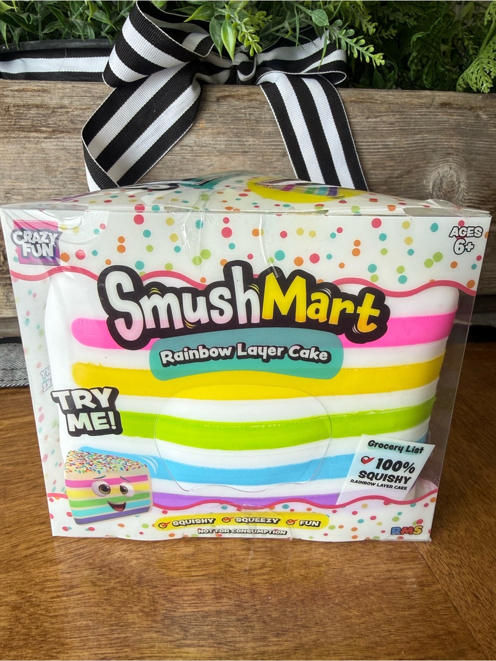 Smushmart Rainbow Layer Cake Squishy Toy - Multicolor